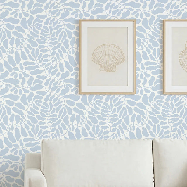 Coral Reef Wallpaper in Blue
