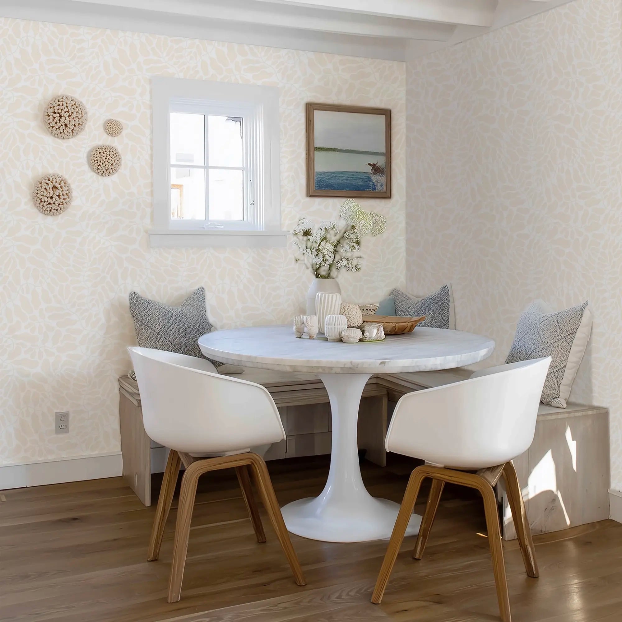 Coral Reef Wallpaper in Ivory