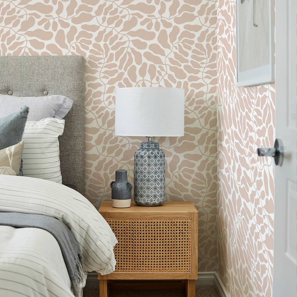 Coral Reef Wallpaper in Light Terracotta