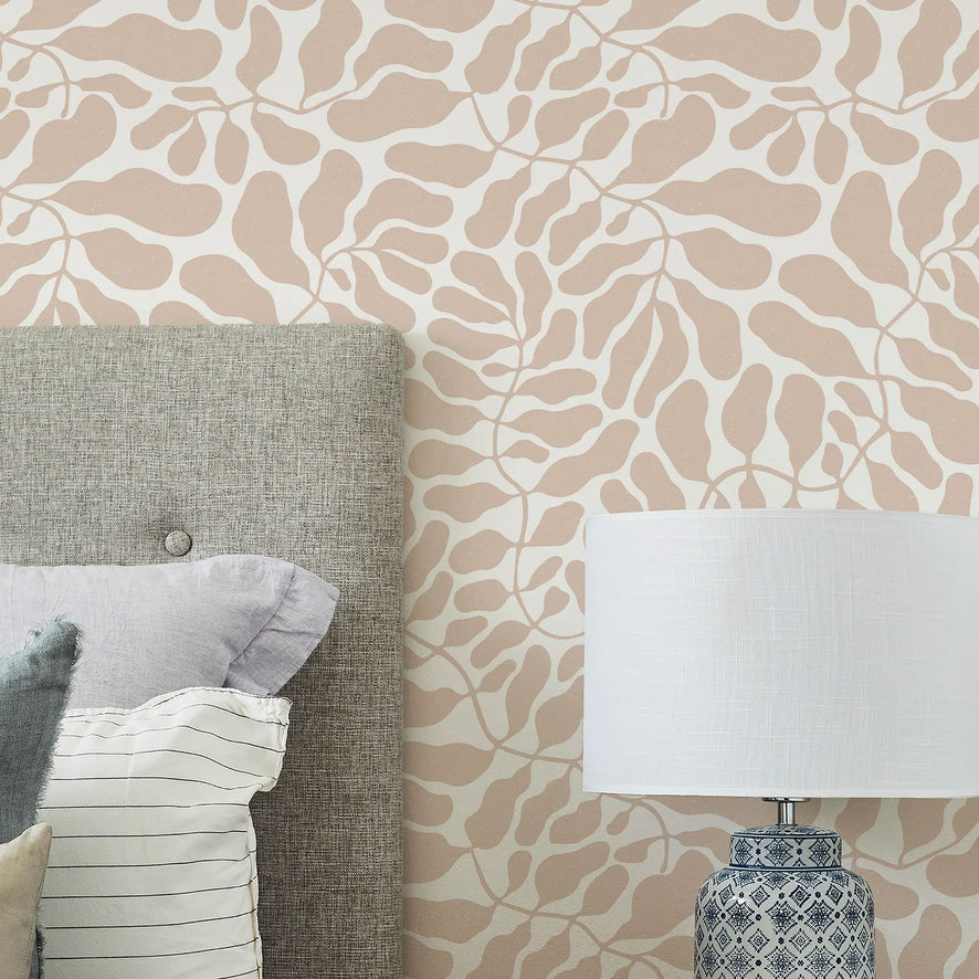 Coral Reef Wallpaper in Light Terracotta
