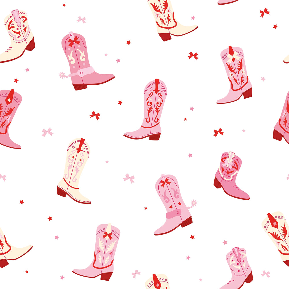 Sample of Cowboy Boot Wallpaper in Pink
