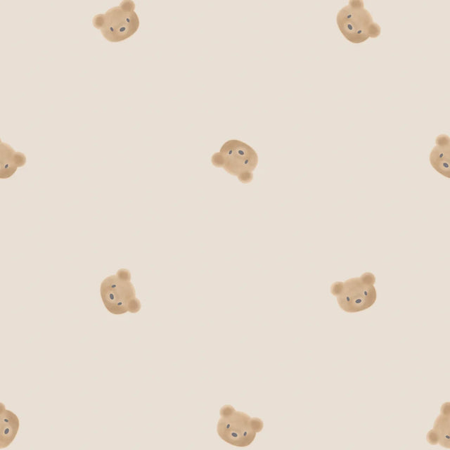 Cozy Bear Wallpaper in Stone