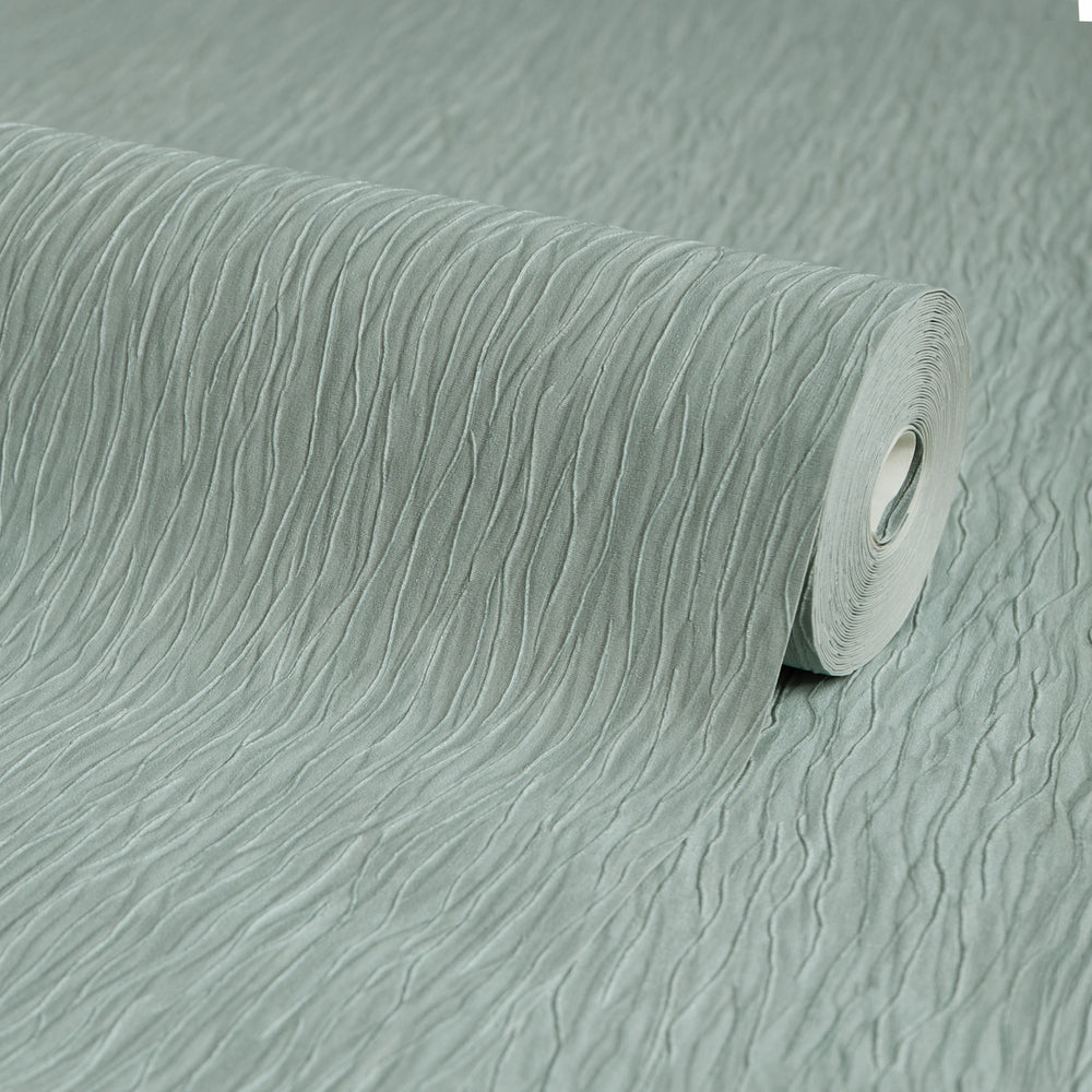 Crushed Silk Wallpaper in Duck Egg