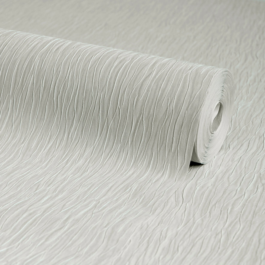 Crushed Silk Wallpaper in Light Grey
