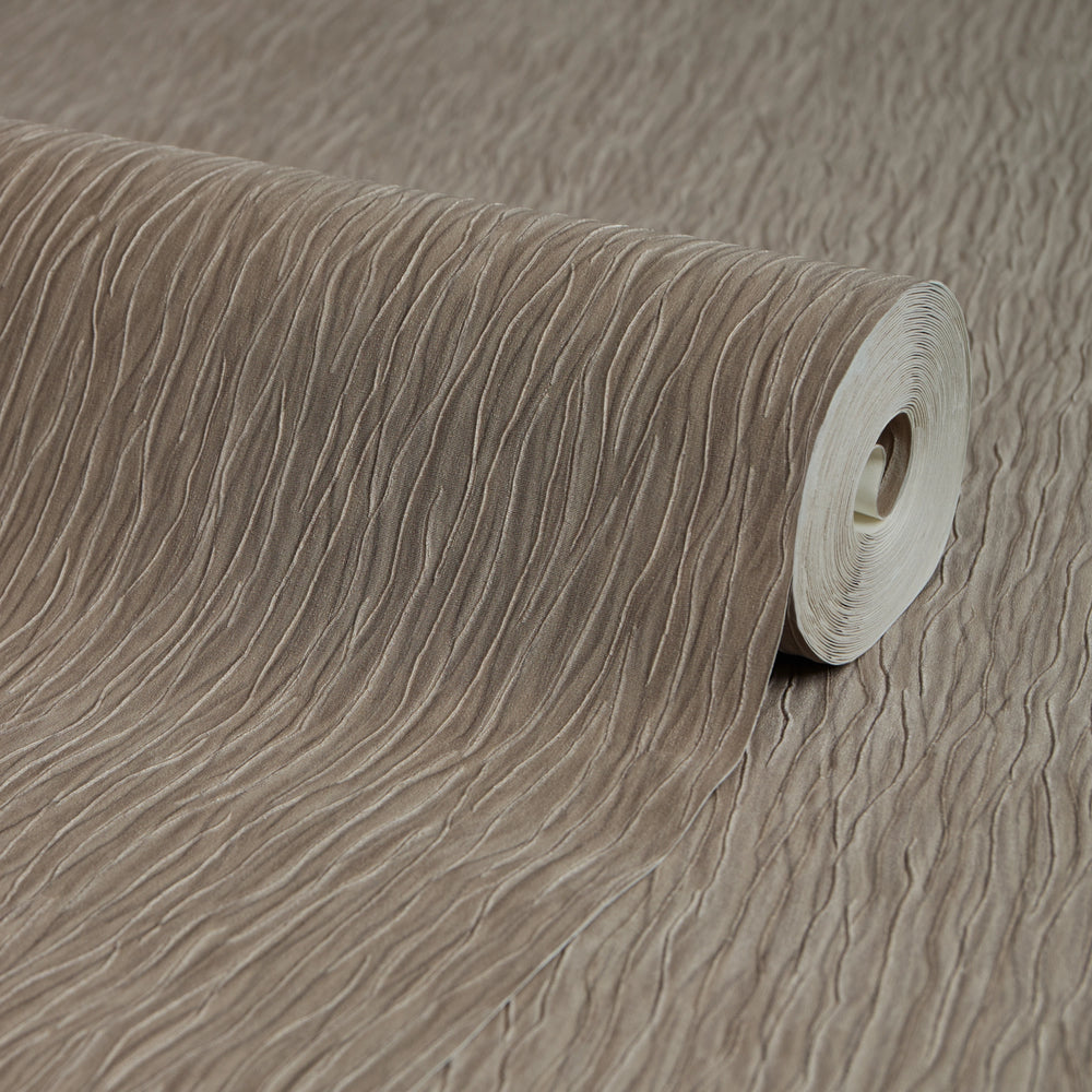 Crushed Silk Wallpaper in Mocha