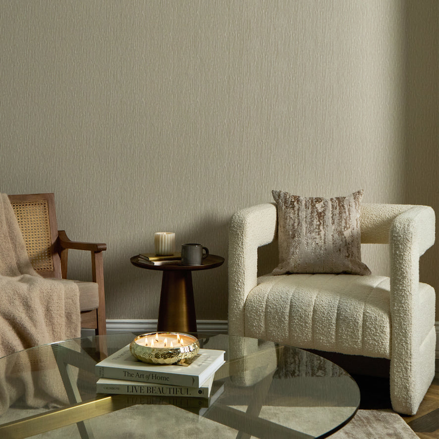 Crushed Silk Wallpaper in Natural