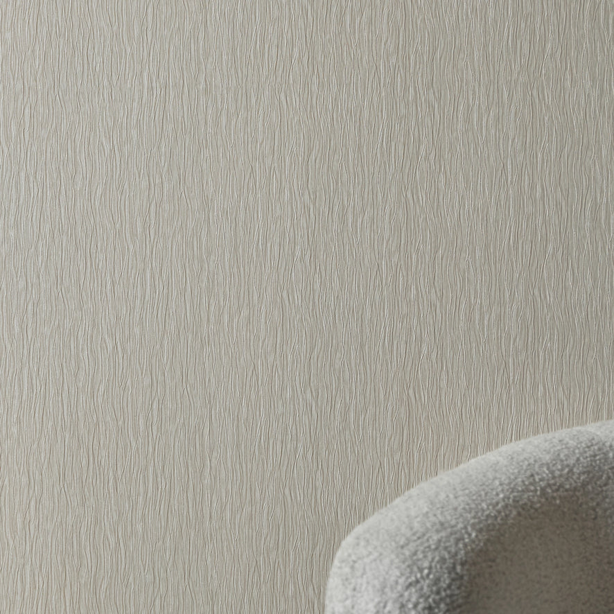 Crushed Silk Wallpaper in Stone