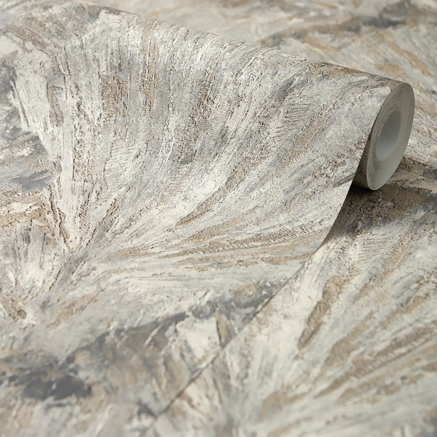 Curated Shell Wallpaper in Neutral Tones – I Love Wallpaper