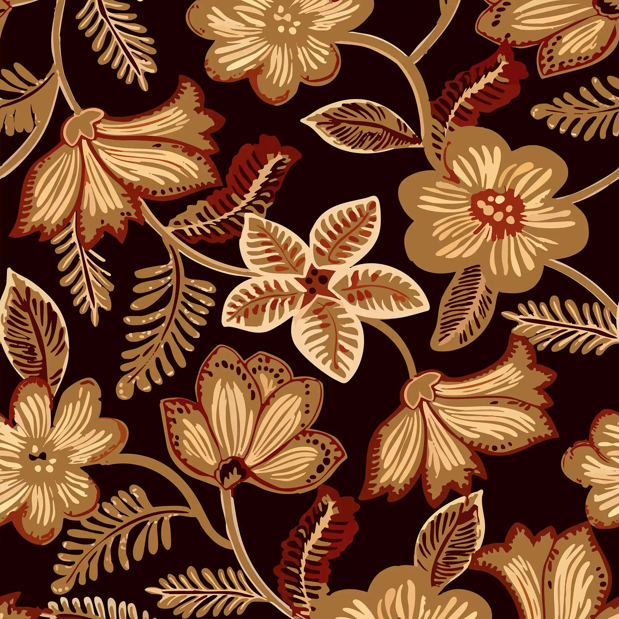 Dark Romance Wallpaper in Gold on Black