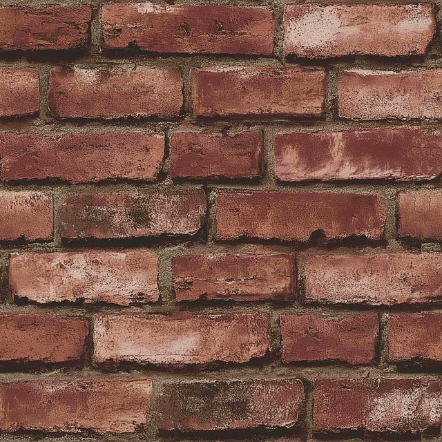 Deansgate Brick Wallpaper in Red