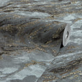 Decadence Wallpaper in Grey and Charcoal with Gold Glitter