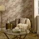 Decadence Wallpaper in Latte with Gold Glitter