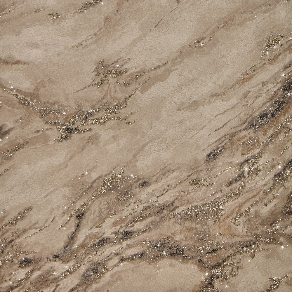 Decadence Wallpaper in Latte with Gold Glitter