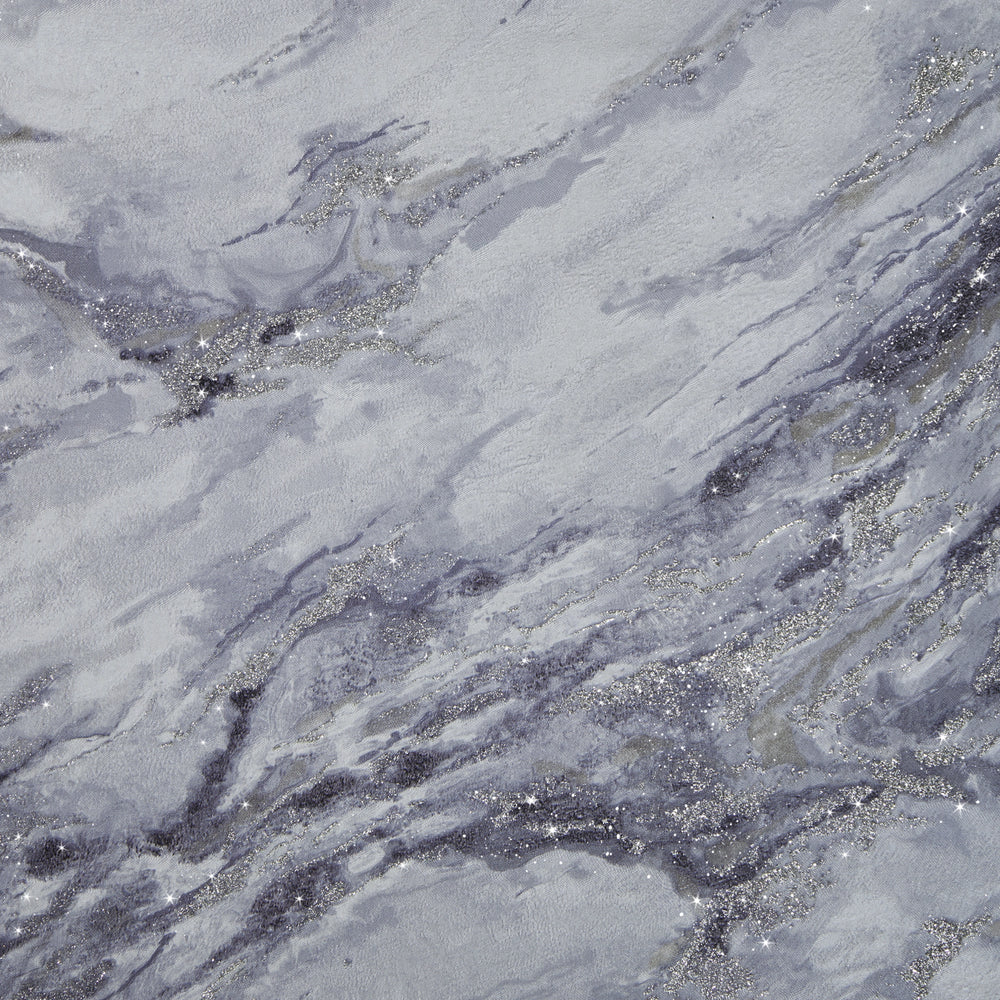 Decadence Wallpaper in Light Grey and Blue Grey with Silver Glitter