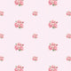Delicate Posy on Pinstripe Wallpaper in Pink