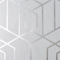 Prism Deco Wallpaper in Silver with Silver Metallic