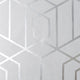 Prism Deco Wallpaper in Silver with Silver Metallic