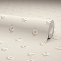 Ditsy Posy Wallpaper in Taupe on Cream