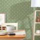Ditsy Posy Wallpaper in Cream on Pistachio