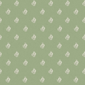 Ditsy Posy Wallpaper in Cream on Pistachio