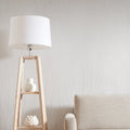 Elena Wallpaper in Ivory with Gold Metallic