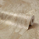 Etna Metallic Wallpaper in Taupe & Gold
