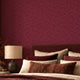 Fern Leaf Wallpaper in Ruby
