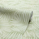 Fern Leaf Wallpaper in Cream on Pistachio