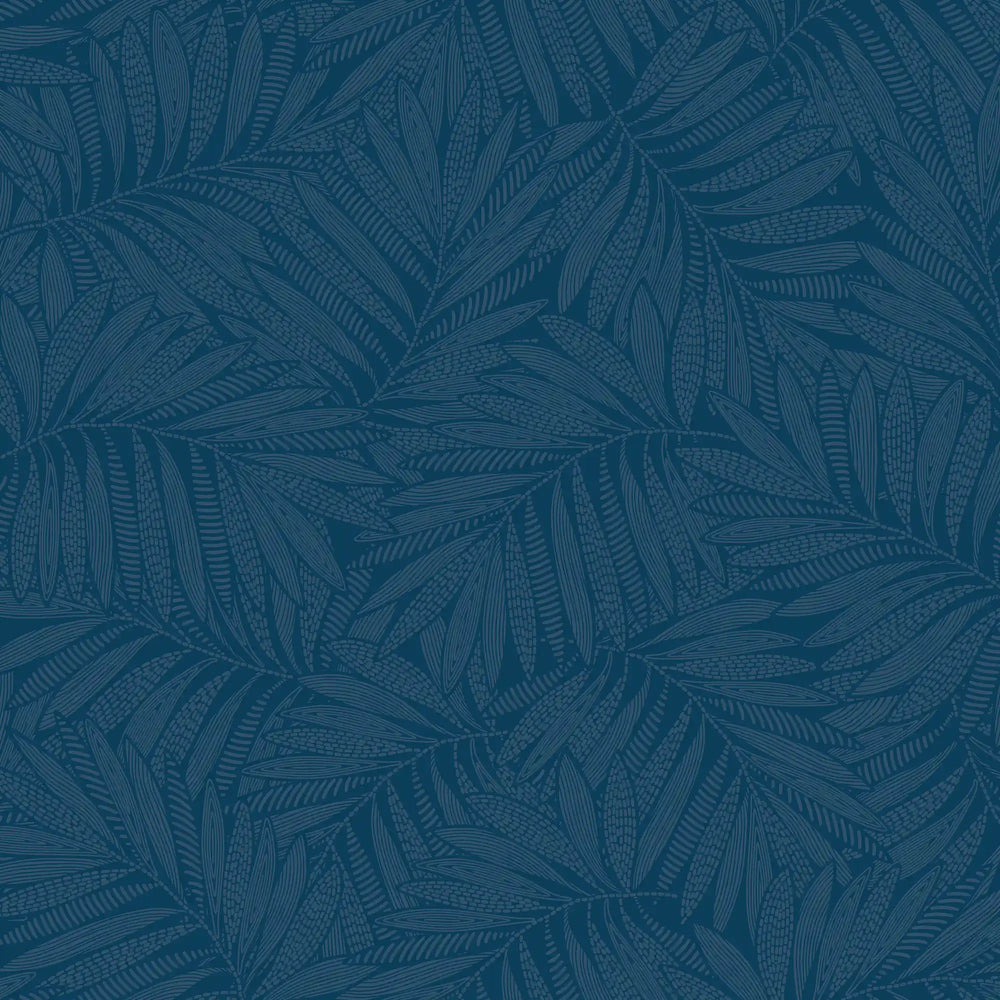 Fern Leaf Wallpaper in Sapphire