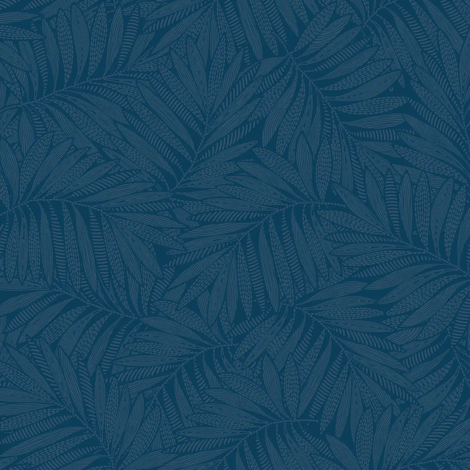Fern Leaf Wallpaper in Sapphire