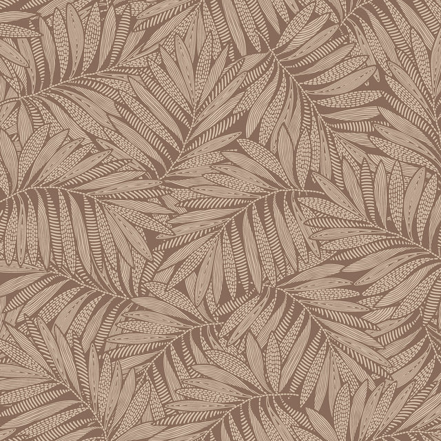 Fern Leaf Wallpaper in Mocha