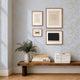 Flora Wallpaper in Blue with Gold Foil