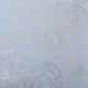 Flora Wallpaper in Blue with Gold Foil
