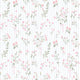 Floral Pinstripe Wallpaper in Light Pink and Soft Blue