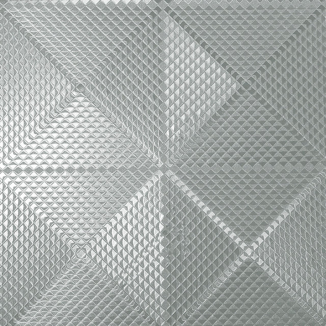 Foil Geo Wallpaper in Silver