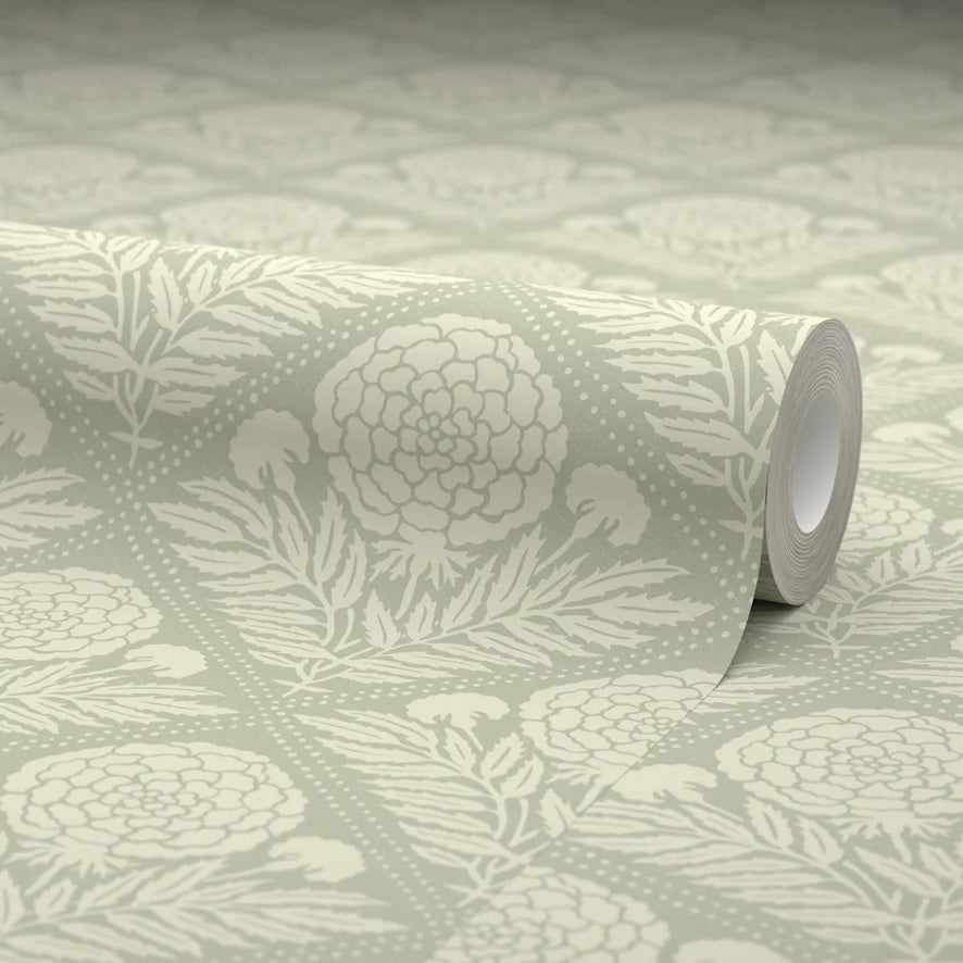 Garden Tapestry Wallpaper in Sage Green