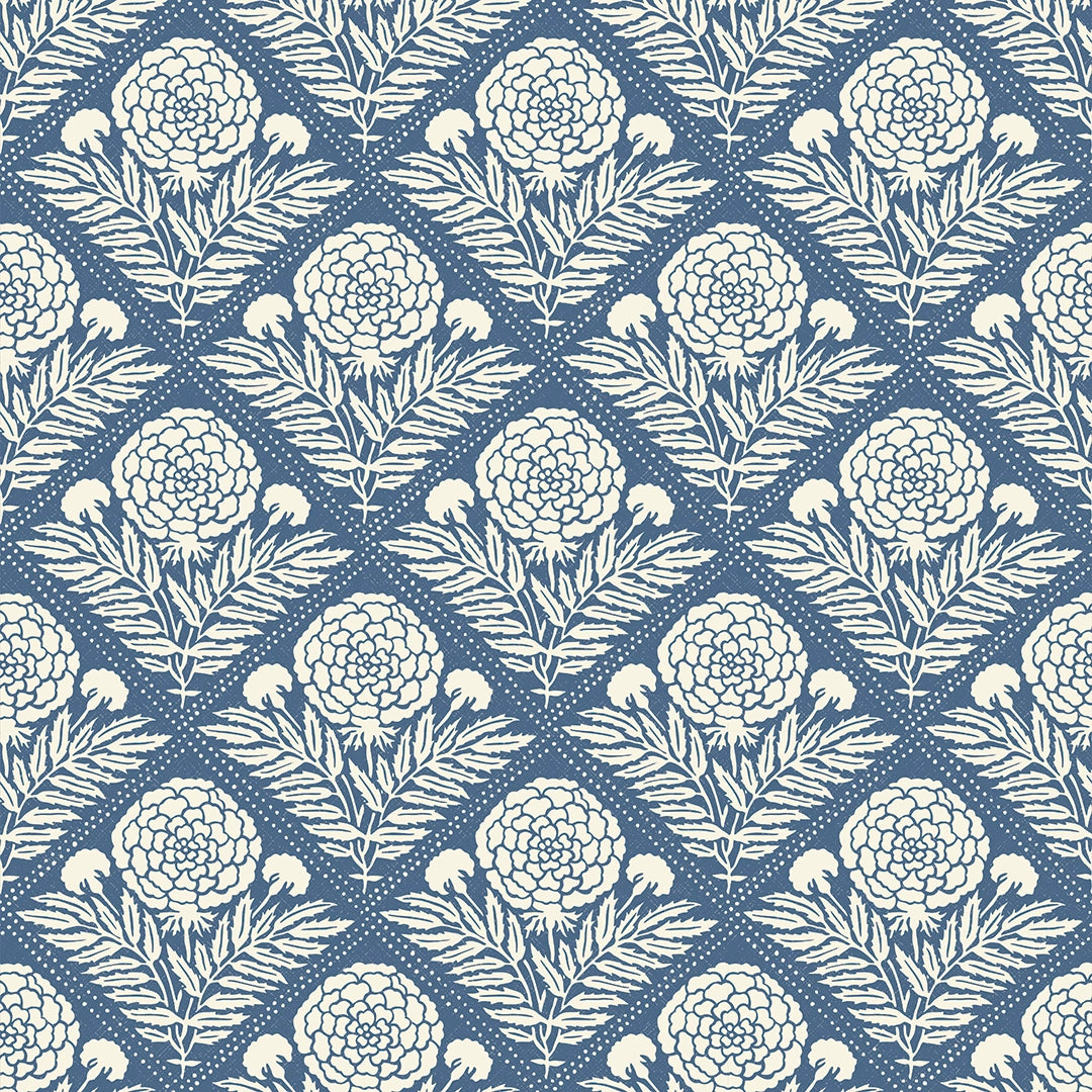 Garden Tapestry Wallpaper in Navy