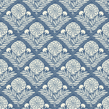 Garden Tapestry Wallpaper in Navy