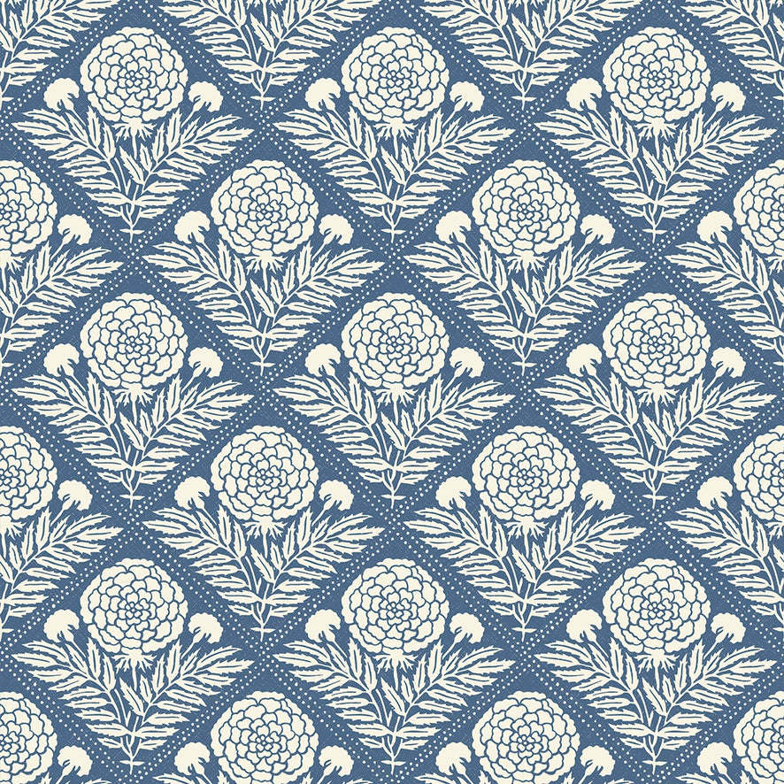 Garden Tapestry Wallpaper in Navy