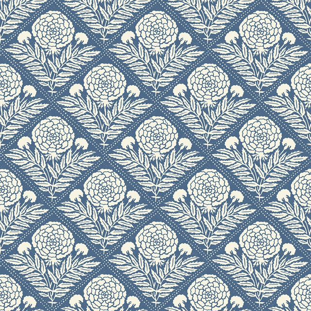 Garden Tapestry Wallpaper in Navy