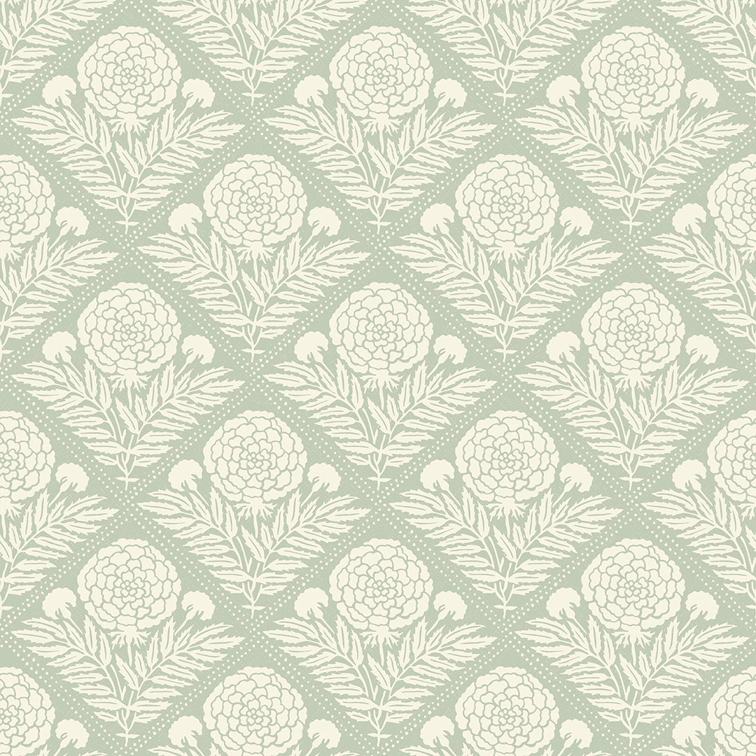 Garden Tapestry Wallpaper in Sage Green