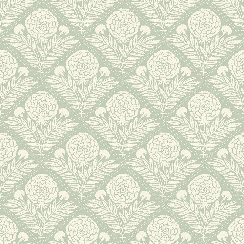 Garden Tapestry Wallpaper in Sage Green