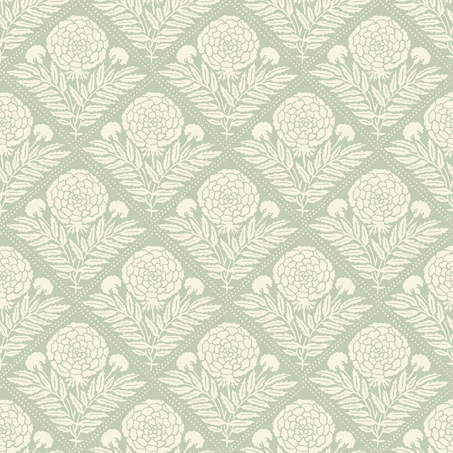 Garden Tapestry Wallpaper in Sage Green