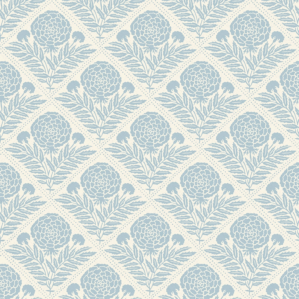 Garden Tapestry Wallpaper in Soft Blue