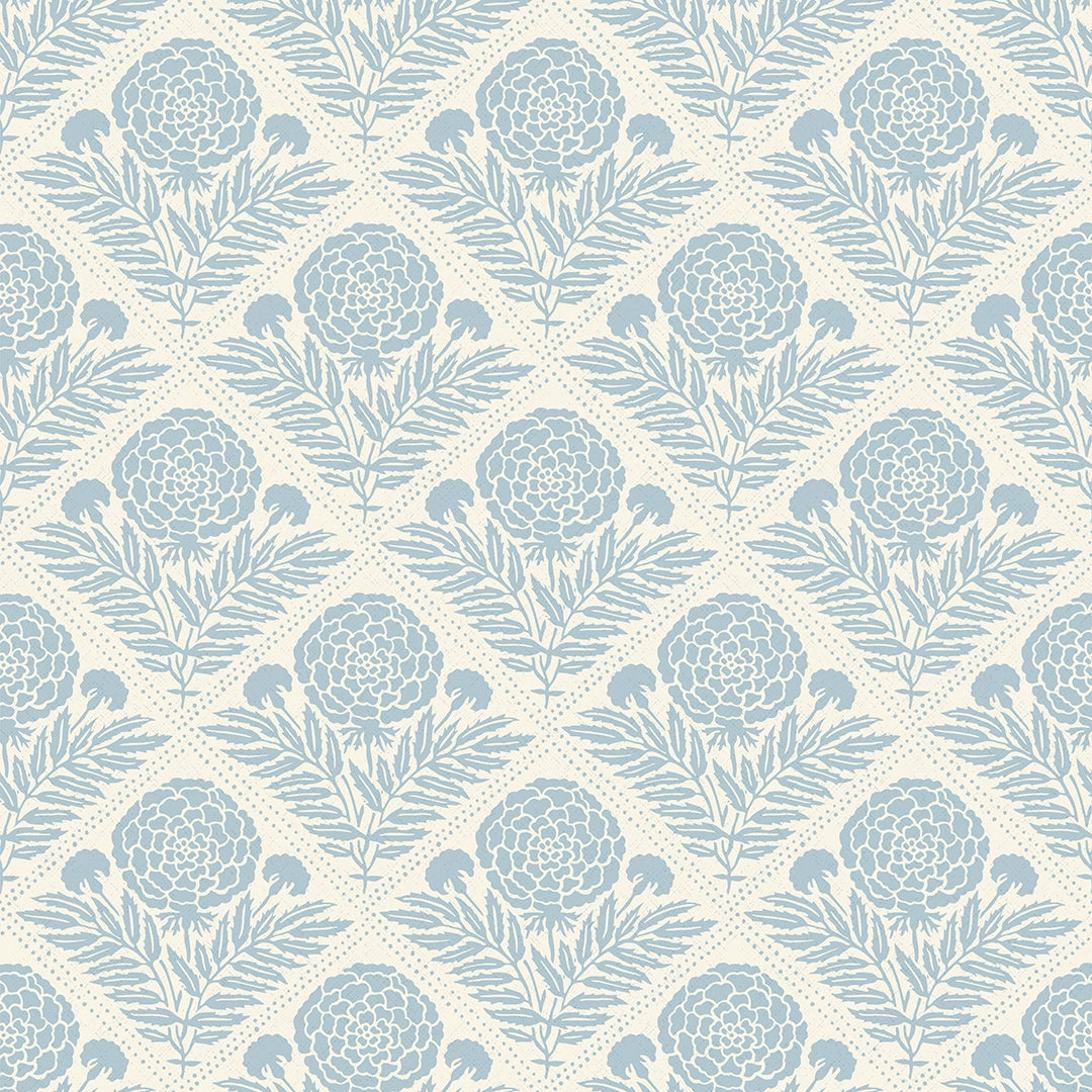 Garden Tapestry Wallpaper in Soft Blue