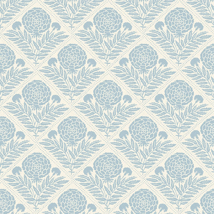 Garden Tapestry Wallpaper in Soft Blue