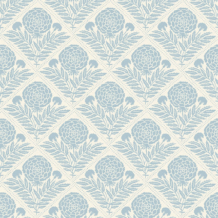 Garden Tapestry Wallpaper in Soft Blue