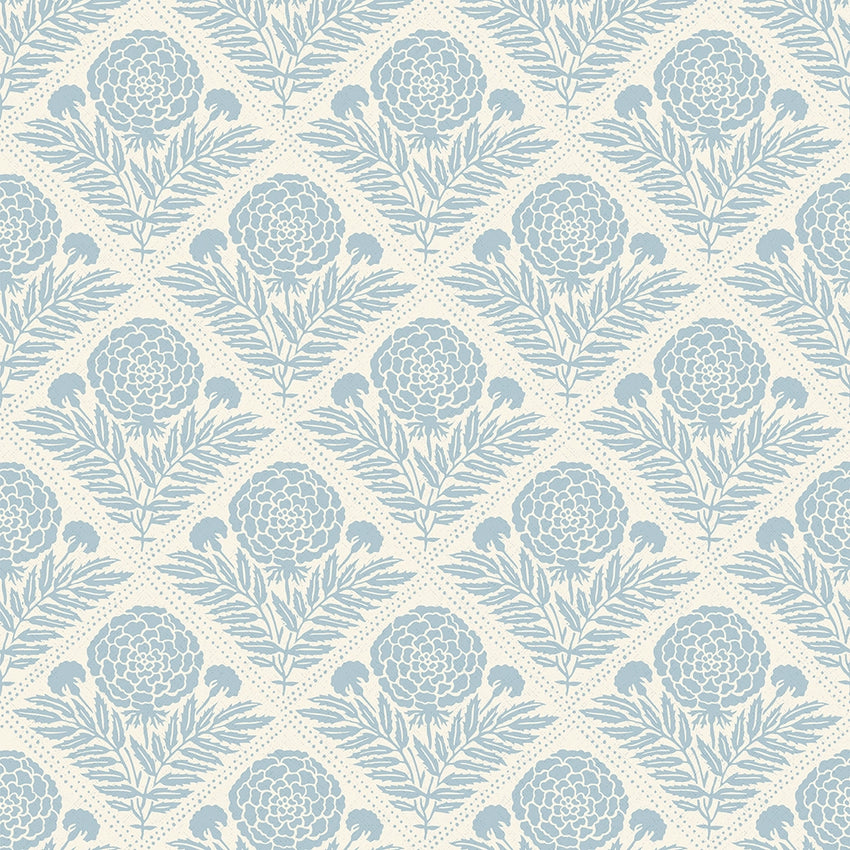 Garden Tapestry Wallpaper in Soft Blue