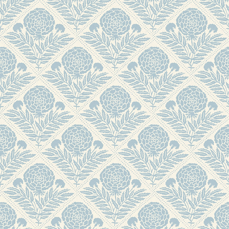 Garden Tapestry Wallpaper in Soft Blue