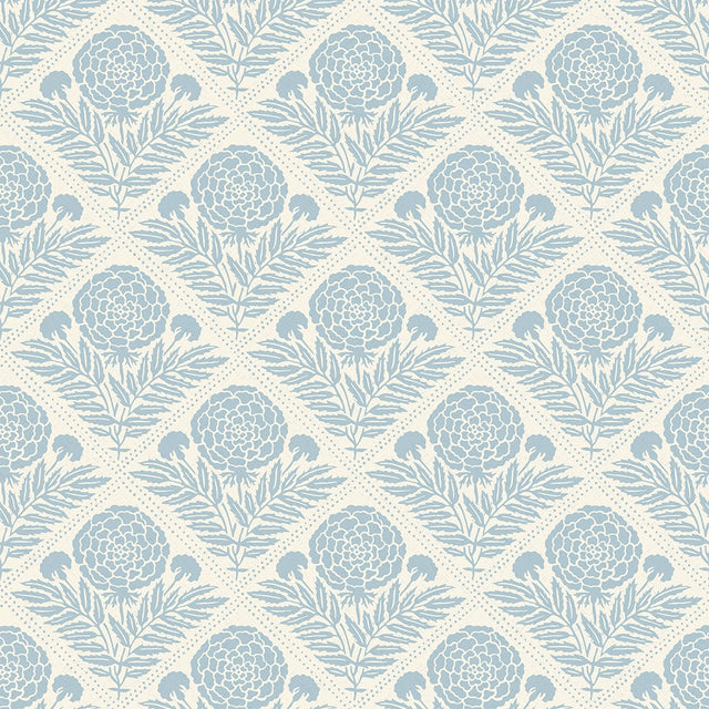 Garden Tapestry Wallpaper in Soft Blue